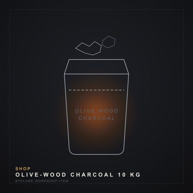 Ten kilogram sack of Cypriot olive-wood charcoal