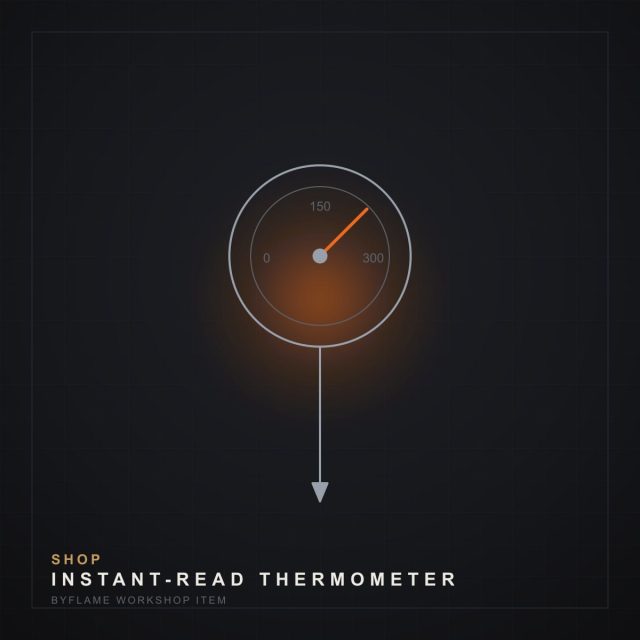Instant-read meat thermometer with round dial